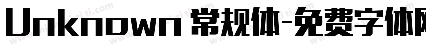 Unknown 常规体字体转换